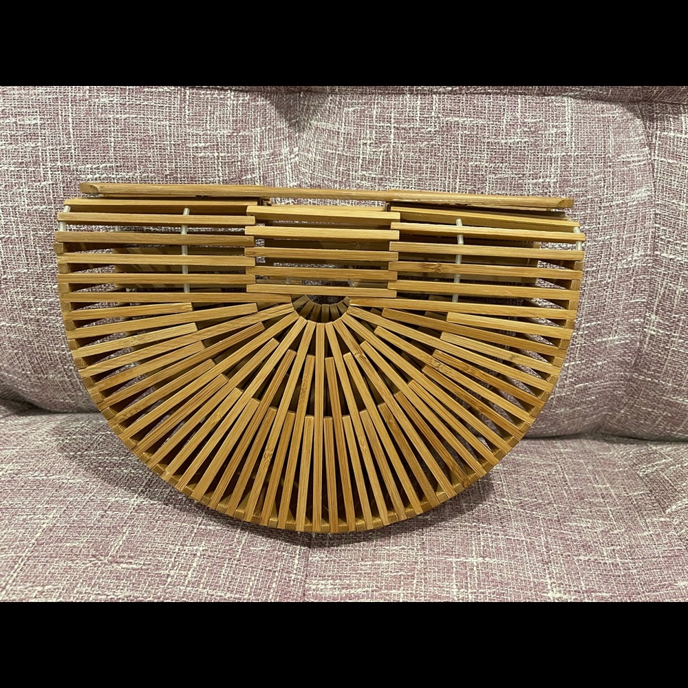 Cult Gaia Style Bamboo Basket Bag